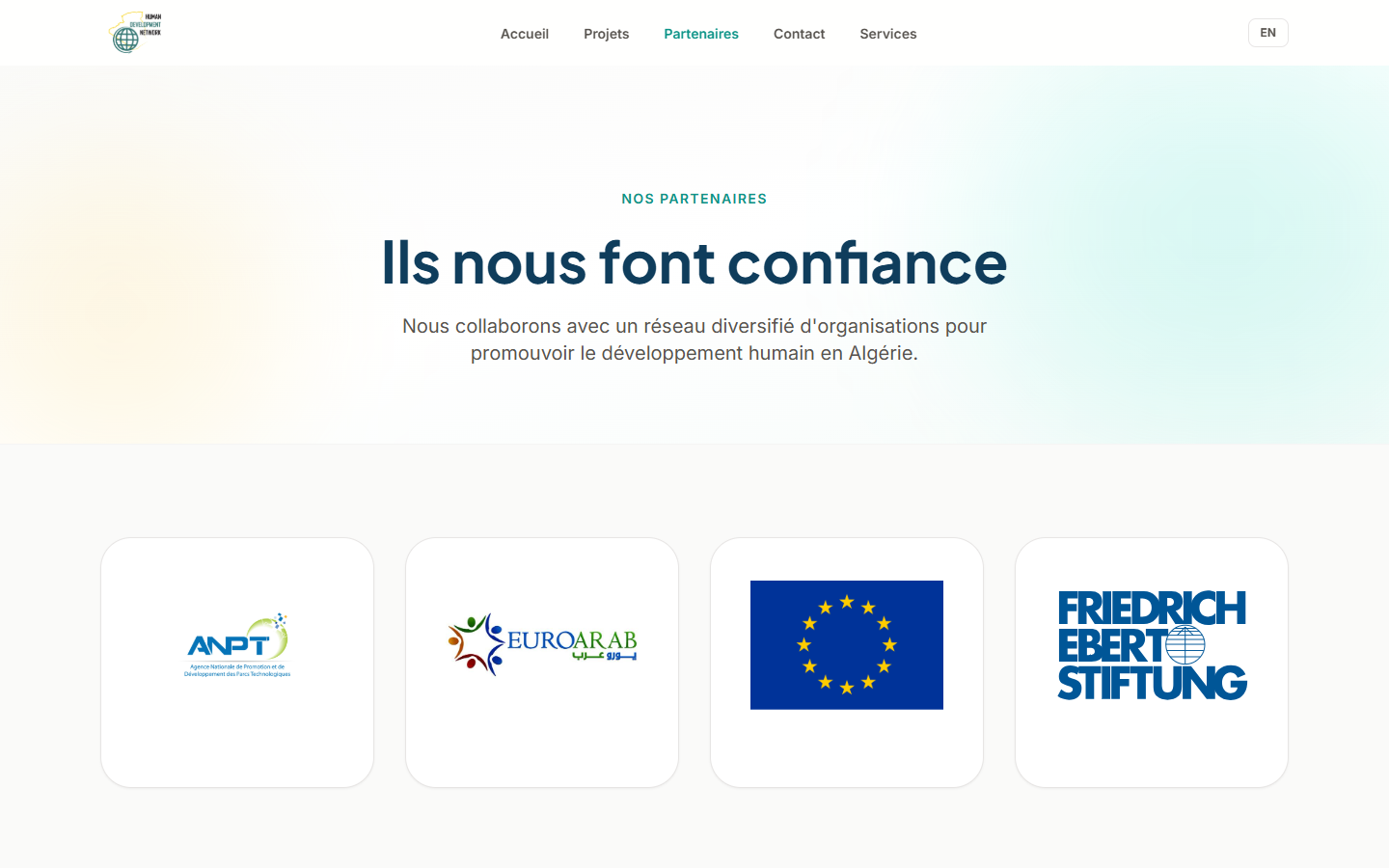 Partners page