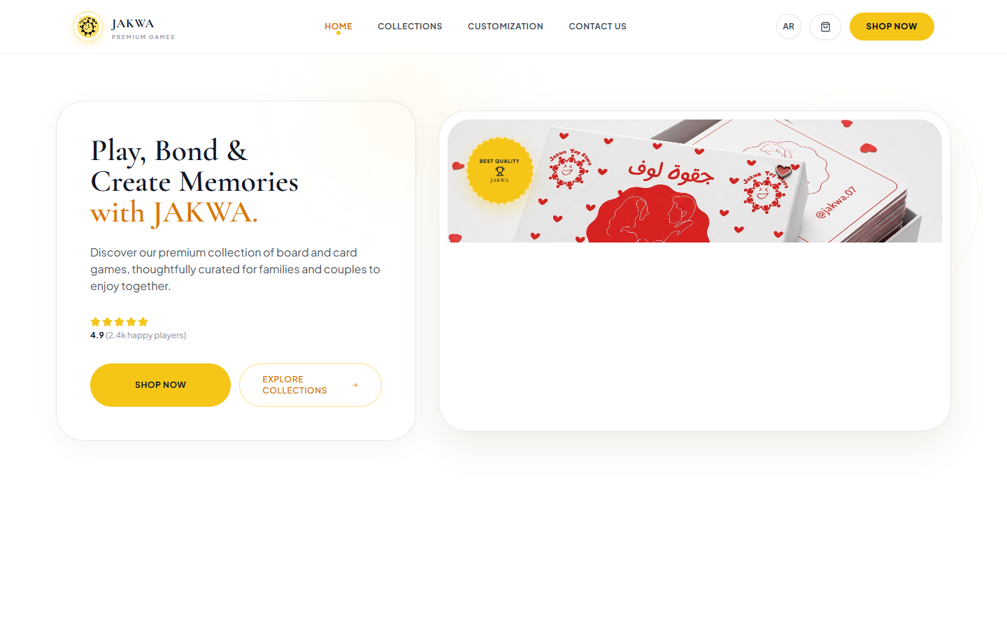 Homepage hero