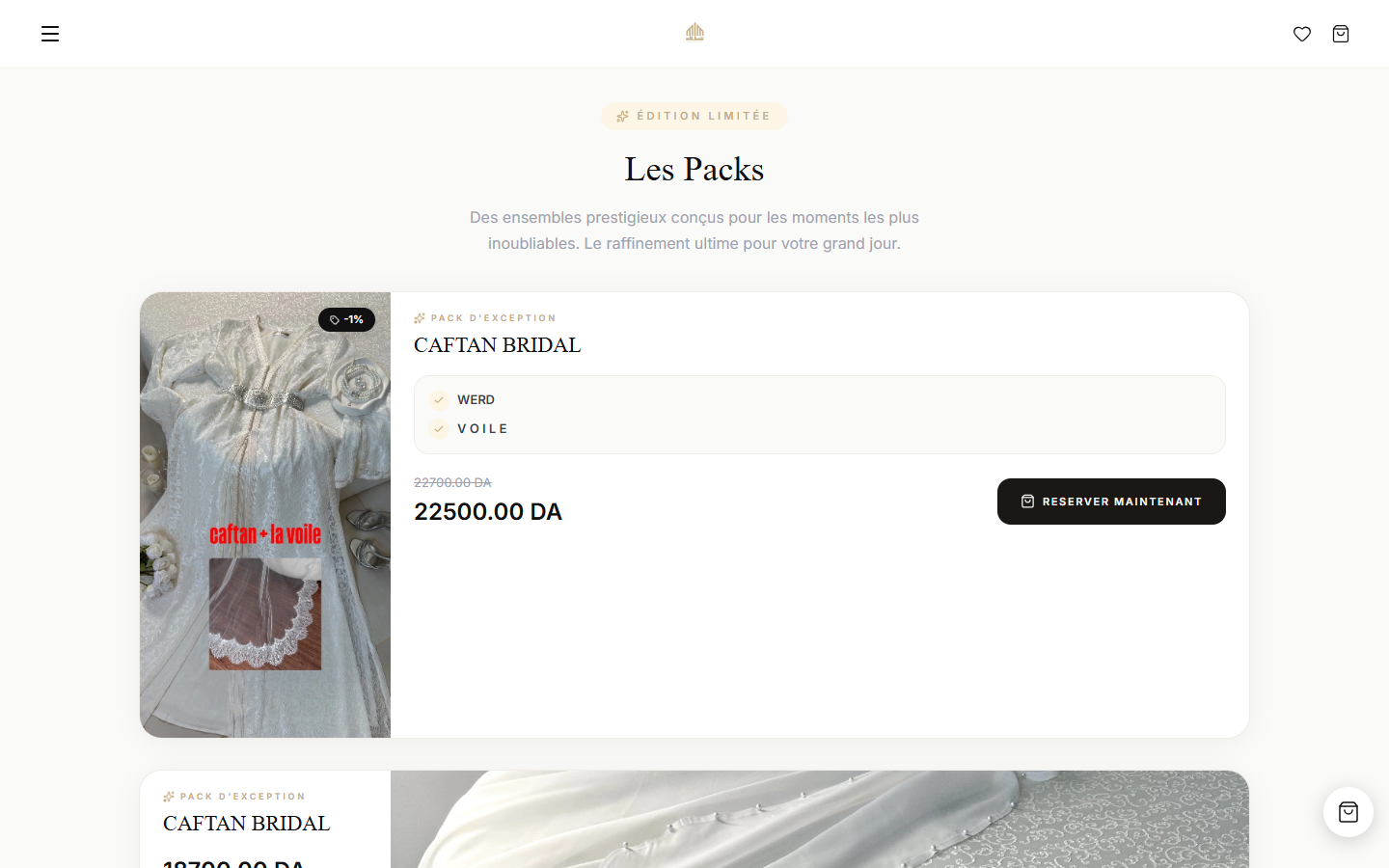 Bridal packs
