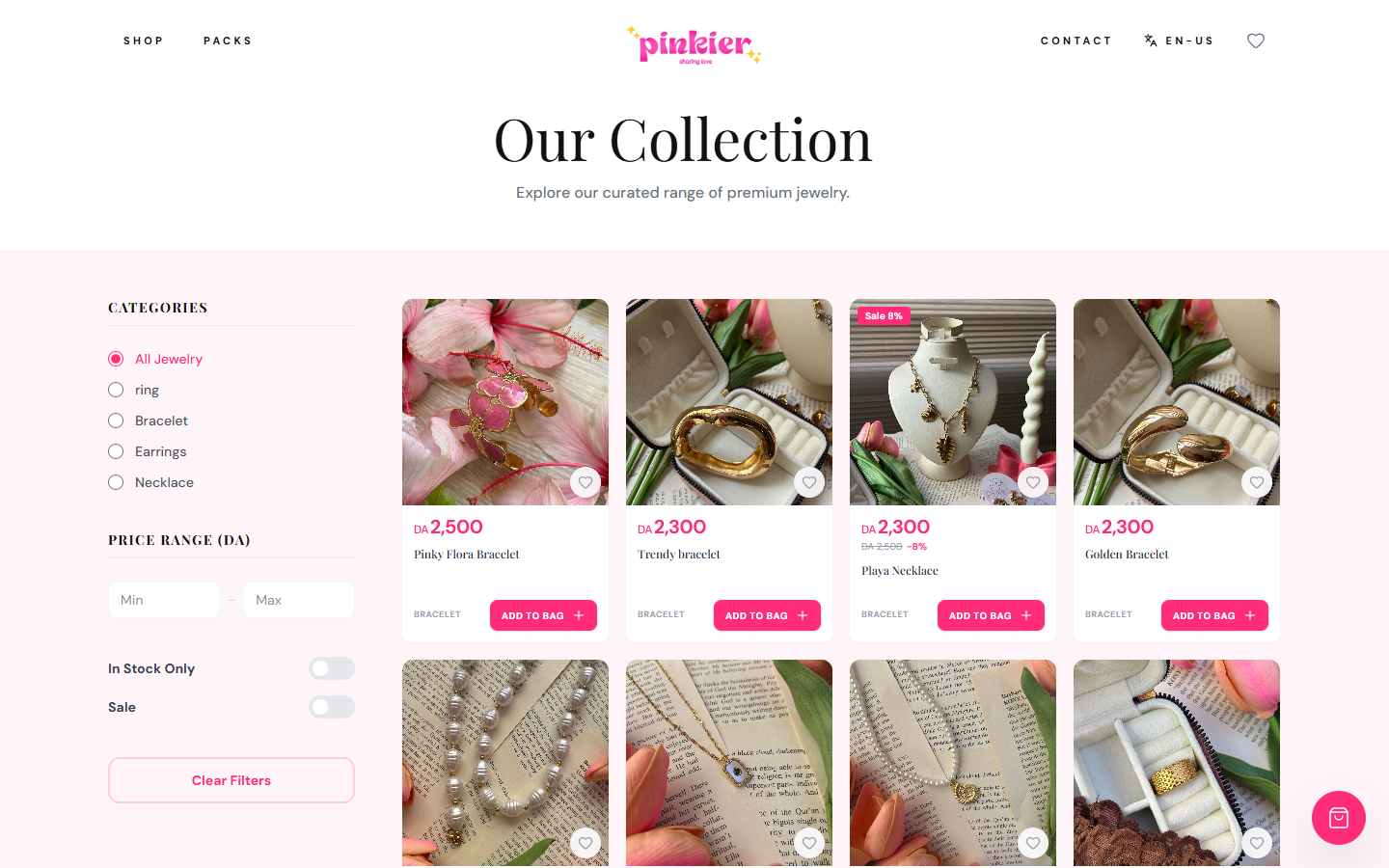 Shop / jewelry catalog